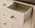 Mid 20th Century French Provincial Apothecary Style Multi-Drawer Cabinet in Sculpted Ivory With Walnut Top For Sale - Image 4 of 5