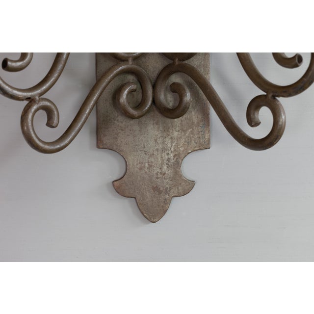 Vintage Wall Mounted Light in Steel, 1920s For Sale - Image 4 of 10