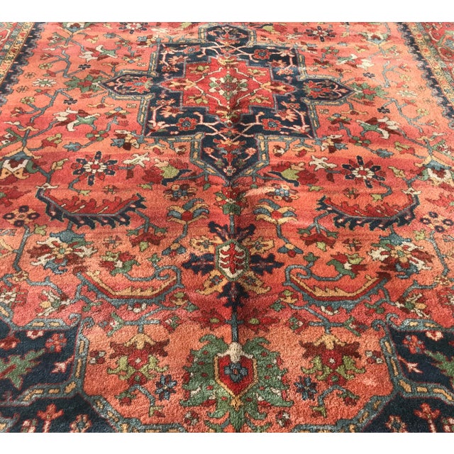 American Karestan Serapi Design Karestan American Machine Made Rug- 8′8″ × 12′ For Sale - Image 3 of 13