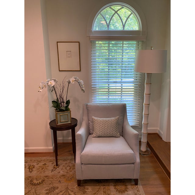 Accent a piece of furniture with this blue strie´ hexagon lumbar pillow. It features a solid cream back and tailored knife...