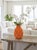 Ceramic Vintage Mid-Century Italian Ceramic Floral Blossom Vase – Vibrant Orange Glaze For Sale - Image 7 of 12