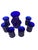 Felipe Deflinger Brutalist Mid Century Cobalt Blue Caged Cocktail Set For Sale - Image 9 of 11