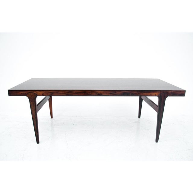 Brown Rosewood Coffee Table, Denmark, 1960s For Sale - Image 8 of 8