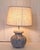 Metal Vintage Table Lamp with Grey Melange Ceramic Base and Beige Fabric Shade, 1990s For Sale - Image 7 of 7