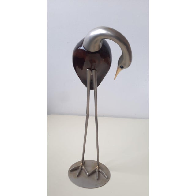 Brown Heron Sculpture from De Stijl Florence, Italy, 1960s For Sale - Image 8 of 16