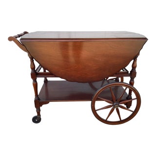 Vintage Mahogany Tea Cart For Sale