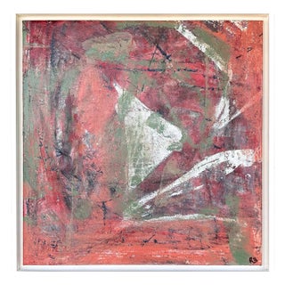 Abstract Painting Signed “Rb” Midcentury Modern For Sale