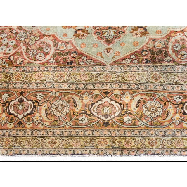 Textile Early 20th Century Persian Hadji Jallili Tabriz Rug For Sale - Image 7 of 15