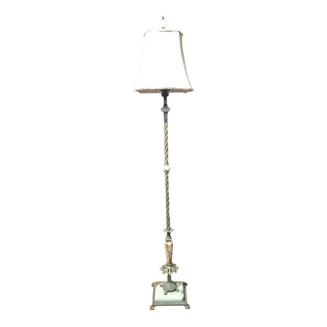 Antique Marble Floor Lamp For Sale