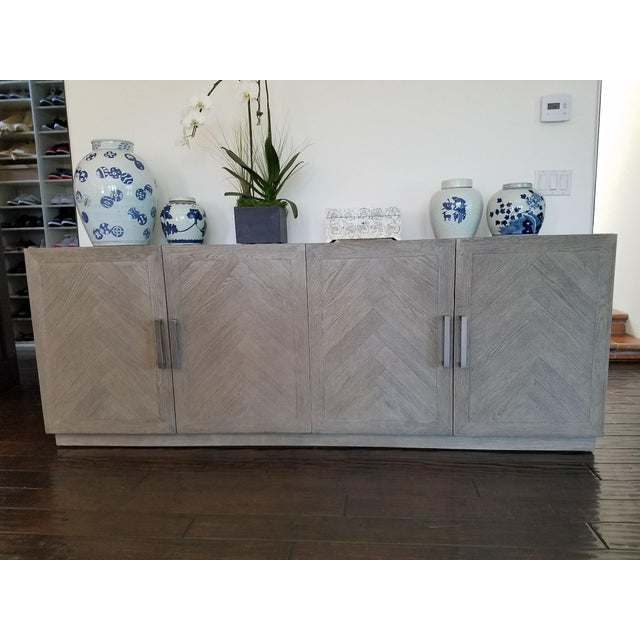 Restoration Hardware Herringbone 4Door Sideboard Chairish