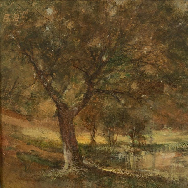 Antique American Impressionist Luminist Painting "River Ridge" Virginia by Lucien Whiting Powell, 1890 For Sale - Image 10 of 15