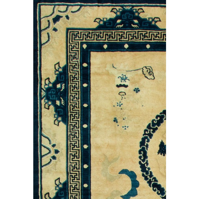 Large Antique Chinese Dragon Rug For Sale - Image 16 of 18