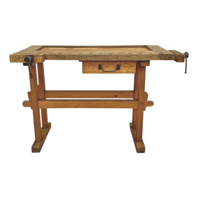 Vintage French Children's Carpenter Workbench, 1950s For Sale