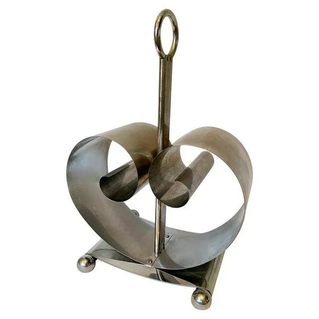 Silver Norman Bel Geddes Magazine Rack For Sale - Image 8 of 8