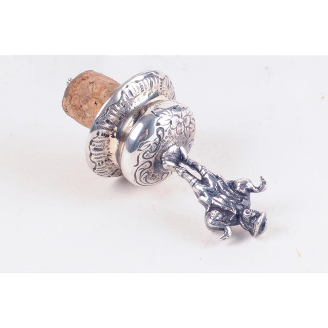 Antique Storck & Sinsheimer Decanter With Reticulated Base With Pastoral Scene For Sale - Image 4 of 8