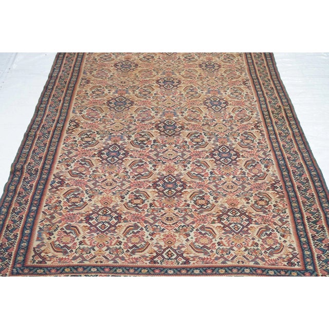 The slit-tapestry rugs (kilims) of Sehna in Kurdistan in western Persia are famous for their fine weave and elegant...