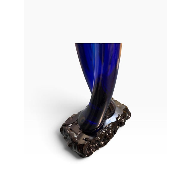 Mid-Century Modern 1980s Mario Badioli Signed Postmodern Murano Art Glass Abstract Figure Sculpture For Sale - Image 3 of 8