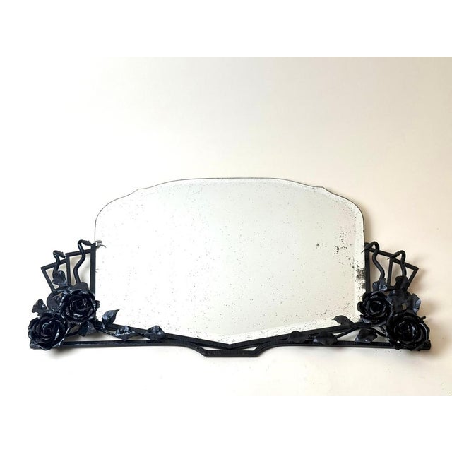 Art Deco French Wrought Iron Mirror in the Manner of Zadounaïsky, 1930s For Sale - Image 14 of 18