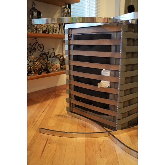 Animal Skin 1990s Knoll Stainless Steel Barcelona Leather Chair Designed by Ludwig Mies Van Der Rohe For Sale - Image 7 of 9