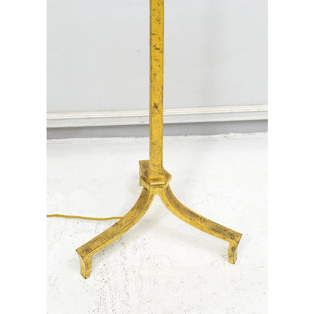 Metal French Vintage Gilt-Iron Floor Lamp For Sale - Image 7 of 9