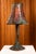 Brown Brutalist Sculptural Table Lamp in Patinated Copper, 1980s For Sale - Image 8 of 11