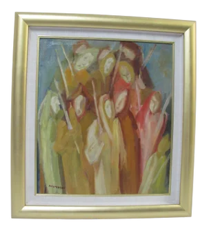 Isa Petrozzani Student of Primo Conti Italian Female Figures Painting