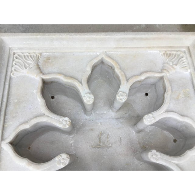 Stone Vintage Carved Marble Fountain or Planter For Sale - Image 7 of 11