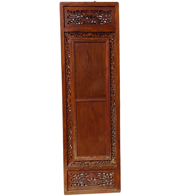 Blue Vintage Lg Chinoiserie Blue and White Porcelain Wood Panel 49" H For Sale - Image 8 of 9