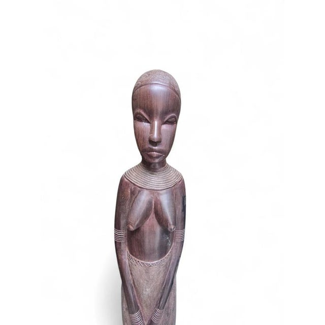 African Tribal Wooden Sculptures, 1970s, Set of 2 For Sale - Image 4 of 12