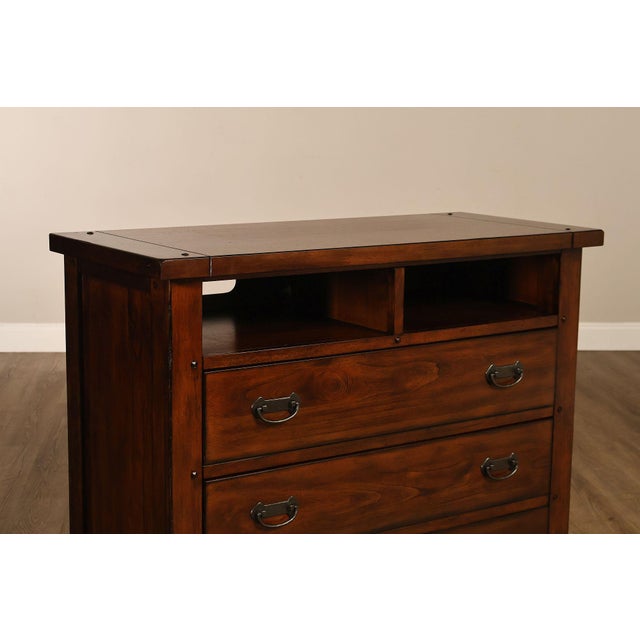 Mission Style Media Chest With Open Storage For Sale In Philadelphia - Image 6 of 18