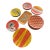 West Elm Melamine Plates With Colorful Geometric Prints & Animal Illustrations by Artist Rachel Kozlowski From 2013 Collaboration - Set of 35 For Sale