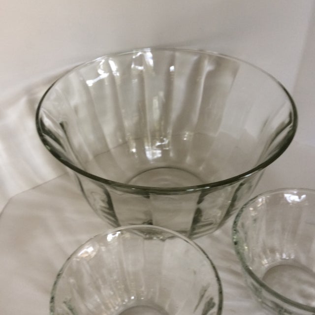 Blown Glass Chip And Dip Bowls - Set of 3 | Chairish