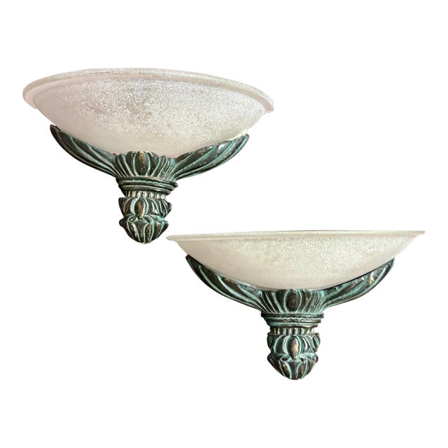 Pair of Danish Art Deco Wall Sconces For Sale