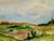 Rustic Henry Emil Salloch Original Watercolor on Paper Pastoral Green Hills, 1942. For Sale - Image 3 of 6