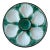 Antique French Faïence Longchamp Majolica Oyster Plate | Green Basket Weave | Circa 1920s For Sale