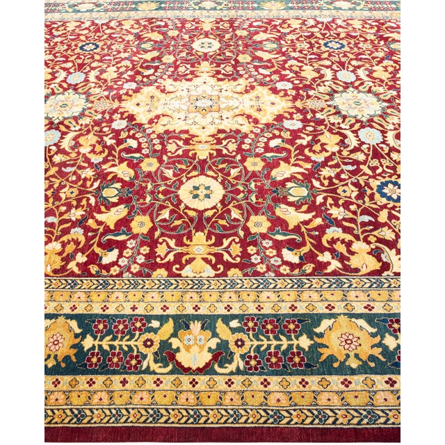 Solo Rugs Mogul, One-of-a-Kind Hand-Knotted Area Rug - Red, 8' 2" x 10' 1" For Sale - Image 4 of 8