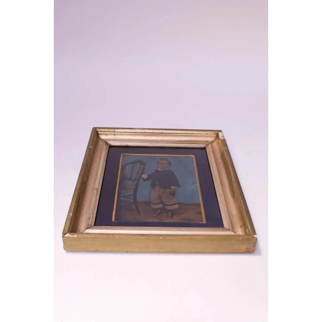 Vintage Tintype With Giltwood Frame For Sale - Image 4 of 11