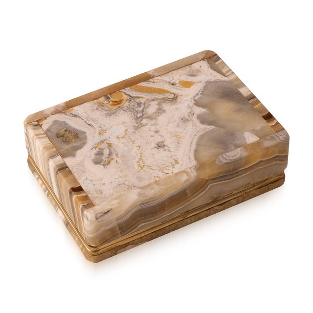 Vintage Italian Onyx Stone Box, 1960 For Sale - Image 6 of 10