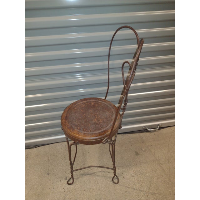 1960s Vintage Wrought Iron Sweetheart Chair For Sale - Image 5 of 8