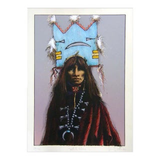 Larry Fodor "Tablita Woman2" Lithograph 1987 Hand Signed For Sale