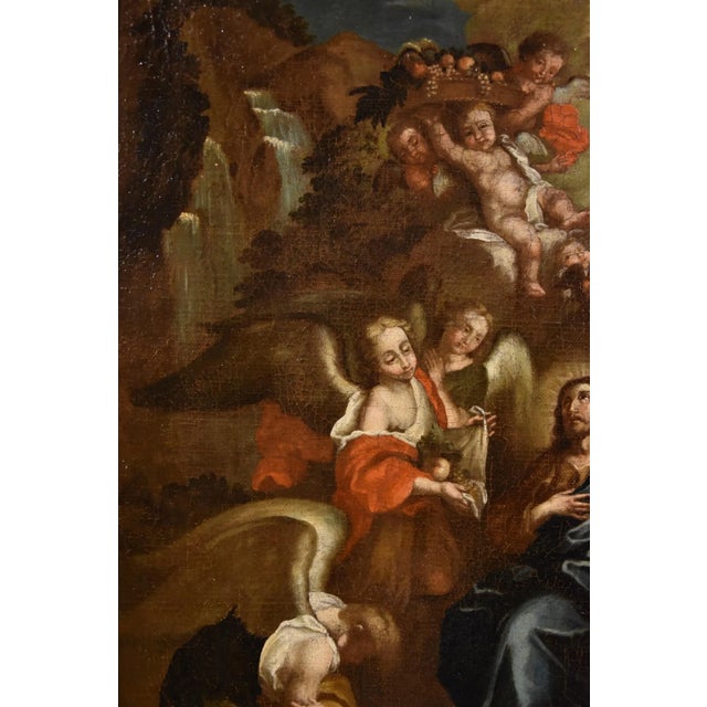 Circle of Pietro da Cortona / Berrettini, Christ in the Desert, 1650, Oil on Canvas For Sale - Image 7 of 15
