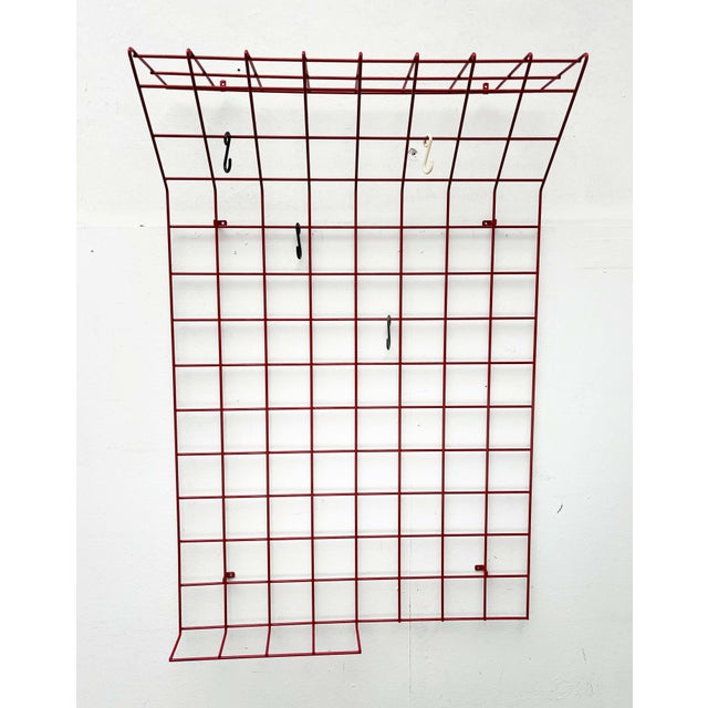 Mid-Century Modern German Red String Coat Rack, 1960s For Sale - Image 15 of 18