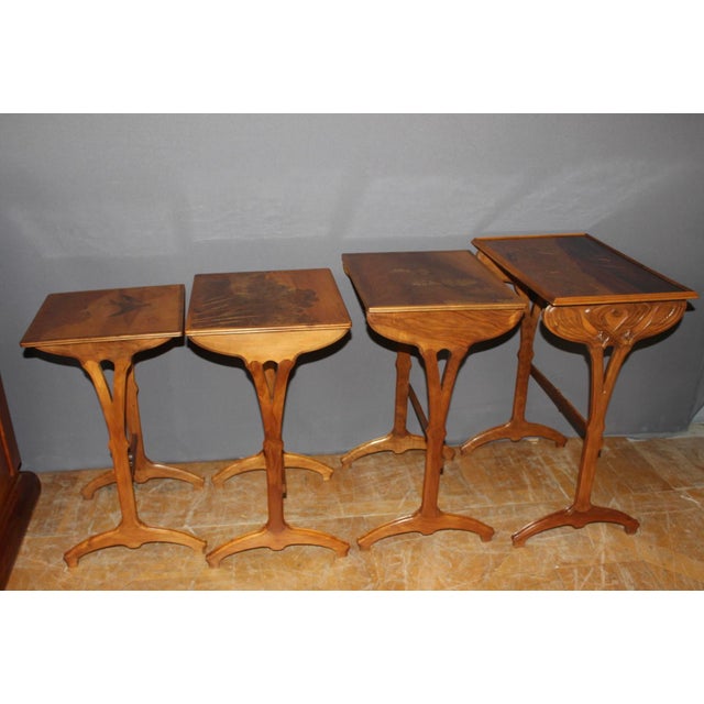 Nesting Tables by Emile Gallé, 1890s, Set of 4 For Sale - Image 10 of 17