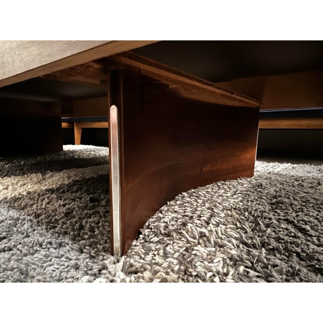 Coffee 1970s Architectural Modern Low-Profile Coffee & End Table Set, 3-Piece For Sale - Image 8 of 12