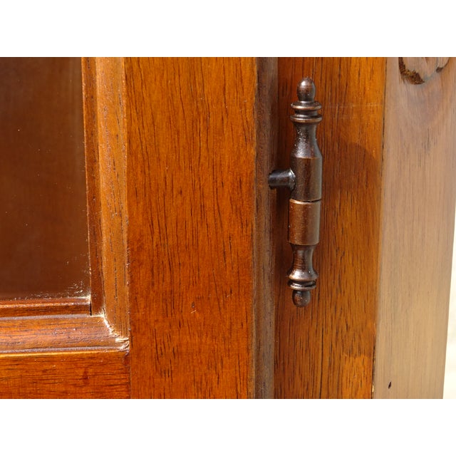 Vintage Glass Corner Display Cabinet, 1980s For Sale - Image 12 of 18