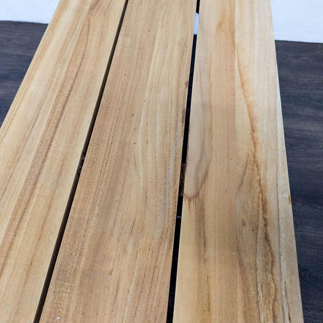 Wood Restoration Hardware Marbella Teak Bench For Sale - Image 7 of 7