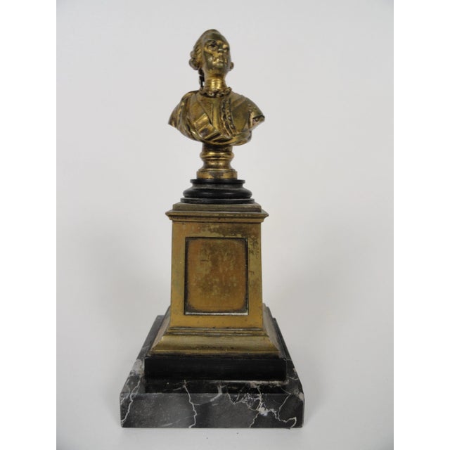 19th Century Antique Louis XVI Bronze Bust Sculpture For Sale In Miami - Image 6 of 7