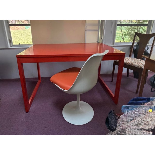 Vintage Dining Table With Extender Leaf Circa 1970s After Baughmann Style For Sale In Philadelphia - Image 6 of 18