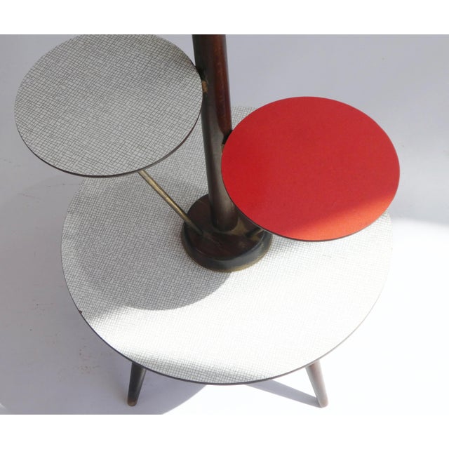 Wood Mid-Century Red and White 4-Tier Plant Stand from Ilse Möbel, Germany, 1960s For Sale - Image 7 of 11