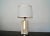 1970's Hollywood Regency Italian Travertine & Brass Table Lamp For Sale - Image 13 of 13